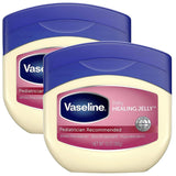 Vaseline Healing Jelly Baby 2-Pack – Post-Bath Moisture Seal for Baby's Sensitive Skin, Calming Baby Powder Scent