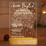 to My Bestie Gifts Friendship Night Light – Aesthetic Living Room Decor Piece, I Love You Friends LED Accent Lamp