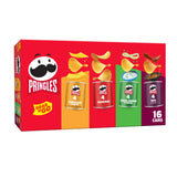 Pringles Potato Crisps Variety Pack for Break Room Pantries and Home Office Snacking, 4 Flavors 16 Cans 1.38 lb
