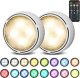 Brilliant Evolution Color Changing Puck Lights – Housewarming Gift for Her with 14 Colors and Remote