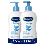 Cetaphil Baby 2-in-1 Wash and Shampoo – Safe Everyday Hair and Body Cleanser for Kids' Bath Routine, Hypoallergenic Formula