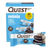 Quest Nutrition Mini Cookies & Cream Protein Bars – Desk Drawer Snack for Focused Afternoons at Work, 8g Protein