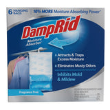 DampRid 6 Pack Fragrance Free Hanging Moisture Absorbers – Gentle Closet Dehumidifier for Nursery and Sensitive Families