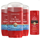 Old Spice Red Collection Deodorant — Ingredient-Conscious Daily Routine, Aluminum-Free Aqua Reef with Lime and Cypress Notes