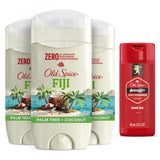 Old Spice Aluminum Free Deodorant for Men – All-Day Office Confidence, Fiji Scent 3-Pack with Swagger Body Wash