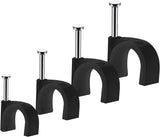 Cable Clips – Exterior Wall and Eave Christmas Light Hangers, 400-Piece White Wire Clips with Steel Nails