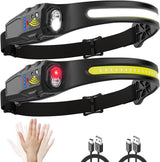 LiupTiuo Headlamp 2-Pack – Hands-Free Work Light for Construction, Crawl Spaces and Mechanic Garages