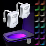 LED Glow Bowl Light 2 Pack – Safe Bathroom Night Light for Children and Toddlers, Family Friendly Motion Activated Guide