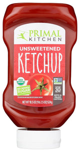Primal Kitchen Two Variant Ketchup – Original 18.5 oz and Spicy 11.3 oz for Intentional Pantry