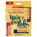 Burt's Bees Shea Butter Lip Balm Set – Mindful Self Care Ritual for Soft Lips, Natural Beeswax Tubes