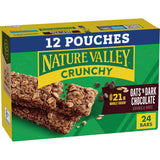 Nature Valley Crunchy Granola Bars, Oats 'n Dark Chocolate – Desk Drawer Snack for Sustained Office Focus