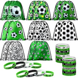 Sadnyy Weather-Ready Party Favor Bundle – Durable Drawstring Bags & Silicone Wristbands for Open-Air Celebrations