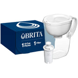 Brita SmartLight Water Filter Pitcher, Matte Black – Simple Hydration Solution for Compact Kitchens and Small-Space Apartments