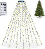 Dazzle Bright Christmas Tree Lights – Cascading 16-Strand LED Lights for Living Room and Staircase Decor