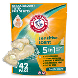 Arm & Hammer Fresh Scent 5-in-1 Laundry Pacs – Calming Eczema-Friendly Wash for Bedroom Linens and Sleep Ritual