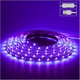 6.6ft Black Light LED Strip – Flameless UV Decor Safe Around Kids, Pets, and During Sleep