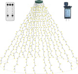 aneeway IP55 Waterproof Star Tree Lights – Patio and Garden Holiday Lighting, 410 LED Warm White Cascade