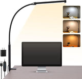 LED Desk Lamp with Clamp – Stylish Matte Black Accent Light for Bedroom & Living Room