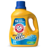 ARM & HAMMER Plus OxiClean Liquid Detergent – Concentrated Stain Fighter for Grass, Dirt, and Grease Stains on Athletic Apparel, 122 Loads