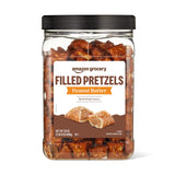 Amazon Grocery Peanut Butter Filled Pretzels – Kids Lunchbox Snack, 24 Oz Resealable Tub