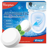 Vacplus Bleach Toilet Cleaners – Mindful Aging Bathroom Aid, 6-Pack of Hands-Free Tablets for Seniors and Mobility-Limited Users