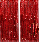 [Brand Name] Foil Fringe Curtain Set – Sparkly Birthday Gift for Her, Bachelorette Party Backdrop Decor