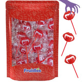 Fruidles Halloween Vampires Fangs Tattoo Lollipops – Quirky Wedding Favor for Bride-To-Be and Reception Gift Tables