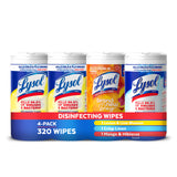 Lysol Disinfecting Wipes Bundle, Picnic Table and Patio Dining Sanitizing Wipes, Portable Outdoor Disinfectant for Camping and Backyard Gatherings, 80 Count (4pk)