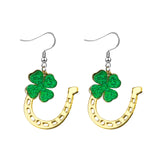 Lucky Clover Earrings – St. Patrick's Day Birthday Gift for Mom, Irish Heritage Dangle Jewelry for Women