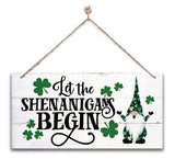 St. Patrick's Day Wooden Sign - Thoughtful Birthday Gift for Her, Hanging Wall and Door Decor with Shamrock Charm