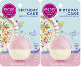 eos Natural Lip Balm Birthday Cake – Spa-Like Cushiony Treatment for Dry Chapped Lips, Shea Butter and Jojoba Oil