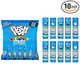 Push Pop Easter Blue Hard Candy Lollipops Holiday Gift for Grandkids Easter Basket Stuffer, 10 Ct Individually Wrapped Blue Raspberry Push Pop Candy Tubes