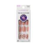 KISS imPRESS Press On Nails – Ready-to-Gift Birthday Surprise for Her, Short Squoval Manicure Kit