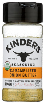 Kinders Organic Caramelized Onion Butter Seasoning – Portable Camp Kitchen Seasoning for Outdoor Cooking and Cookouts, 3 oz
