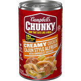 Campbell's Chunky Cajun Style Chicken Alfredo With Andouille Sausage – Quick Desk Lunch for Busy Workdays, 18.8 oz Can