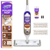 Swiffer PowerMop Wood – Quick Hardwood Refresh Between Deep Work Sessions, All-in-One Cleaning Kit