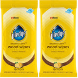 Pledge Expert Care Enhancing Wood Wipes – Lemon Scent Wipe for a Mindful Evening Furniture Refresh Ritual
