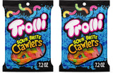 Trolli Sour Brite Crawlers Very Berry Gummy Worms – Bright Colorful Candy Dish Filler for Family Room Snack Stations