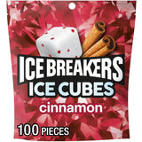 ICE BREAKERS Ice Cubes Cinnamon Sugar Free Chewing Gum Pouch – Desk Drawer Focus Companion for Office Professionals and Long Work Sessions