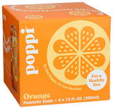 Poppi Orange Prebiotic Soda 4 pack – Portable ACV Soda for Picnics and Park Days