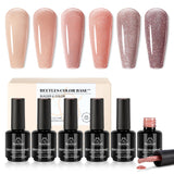 Beetles Rubber Base Gel Nail Polish – Toxin-Free HEMA-Free Self-Care Manicure Set for Relaxing At-Home Pampering Nights