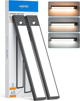 HIBOITEC Warm White Motion Light – Cozy Bedroom Closet Ambiance, Rechargeable Slim LED Bar 2-Pack