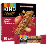 KIND THINS Caramel Apple Cinnamon Bars – Portable Hiking Trail Snack for Active Adults, 100 Calorie Fuel