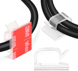 XHF Self-Adhesive Wire Holders for Standing Desk Cable Management, No-Drill Office Cord Clips in Black