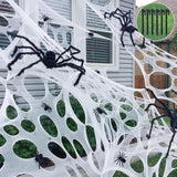 Giant Spider Web Halloween Decor – Realistic Gauze Cobweb for Living Room, Fireplace and Staircase