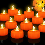 Pumpkin Glow LED Tea Light Set – Charming Housewarming Gift for Her, Hostess Present for Fall Dinner Party Hosts
