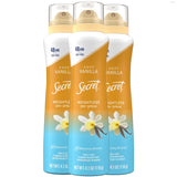Secret Dry Spray Deodorant for Women – Cozy Vanilla Scent Gift Idea for Mom on Mother's Day and Holiday Mornings
