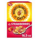 Honey Bunches of Oats with Strawberries Breakfast Cereal – Whole Grain Cereal for the Meal Prep Area and Yogurt Bowl Station