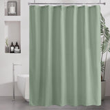 Amazer Solid Sage Green Shower Curtain 2-in-1 – Bathroom Decor Refresh with Fabric Liner, 120GSM Heavy Duty