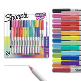 Sharpie Glam Pop Permanent Markers, Ultra Fine Tip 24-Count – Stylish Labeling Set for Pantry, Kitchen, and Organized Home Aesthetic